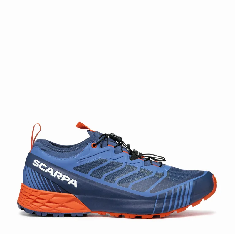 Scarpa Mens Ribelle Run GTX Shoes - Blue-Spicy Orange-1